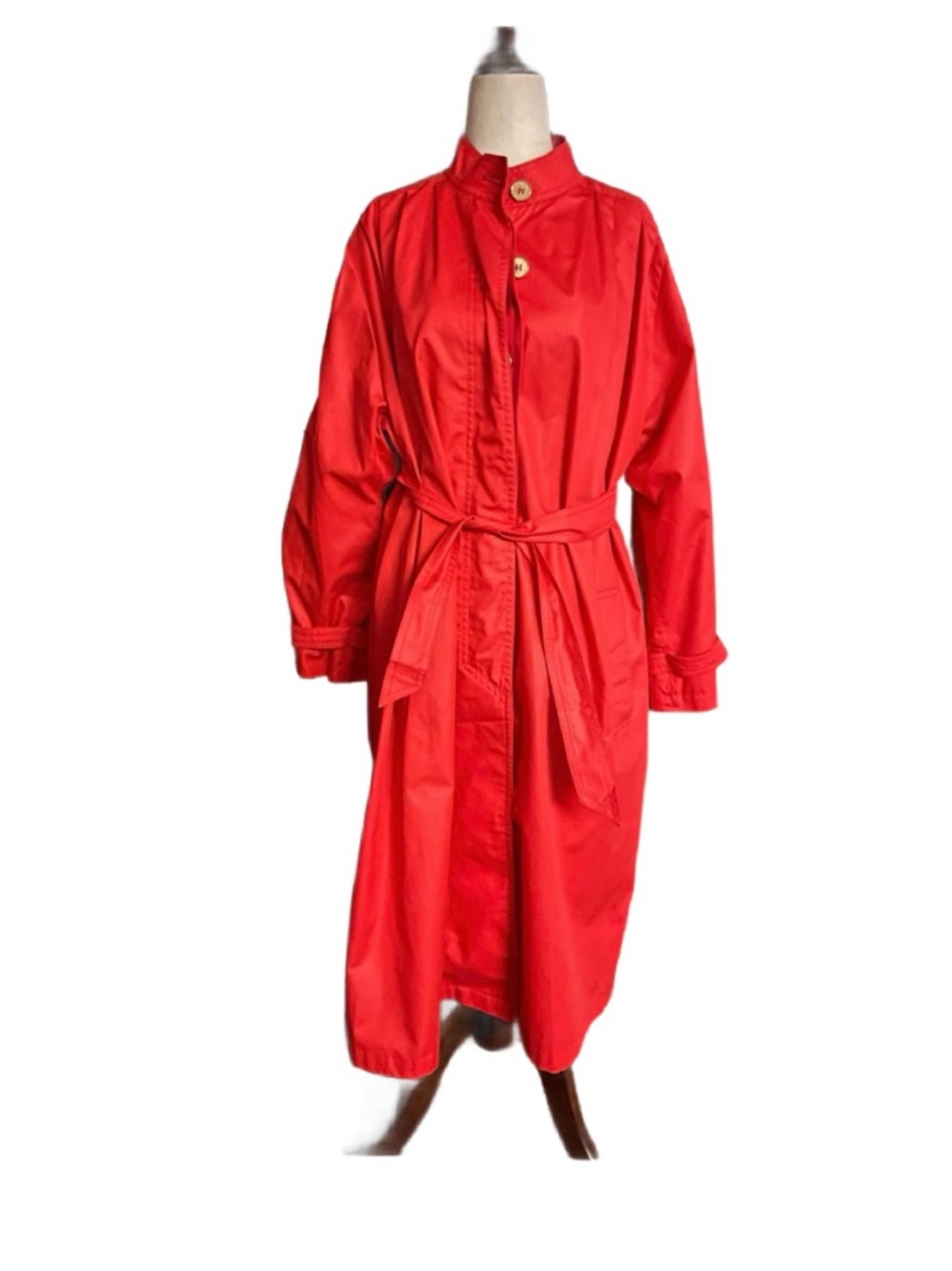 Zanobetti Firenze ~ Women’s X-Large ~ Vintage ~ Italy ~ Red ~ Trench Coat